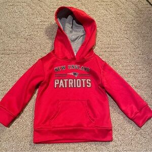 NFL New England Patriots Kids Red and Gray Hoodie